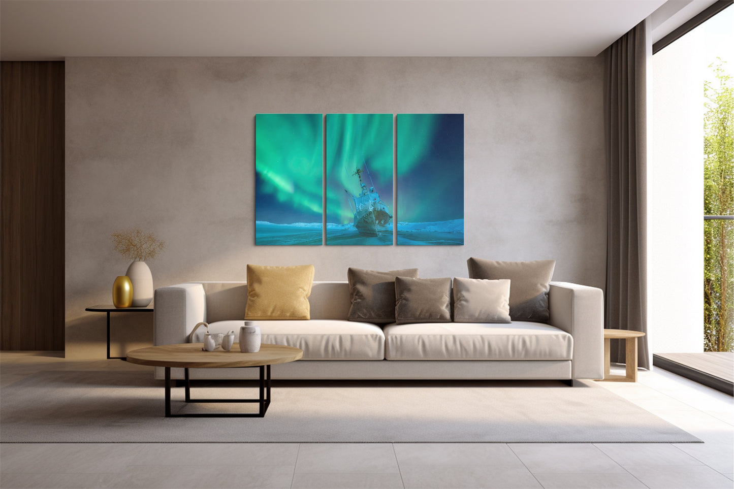 Tablou 3 Piese Aurora Boreală II