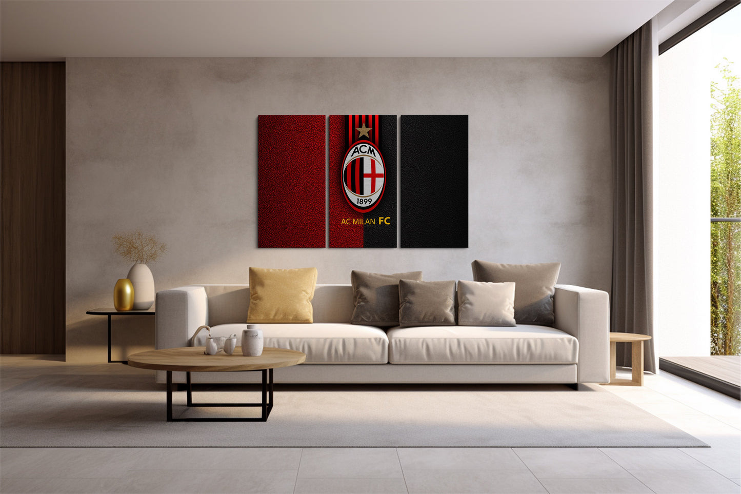 Tablou 3 Piese Ac Milan