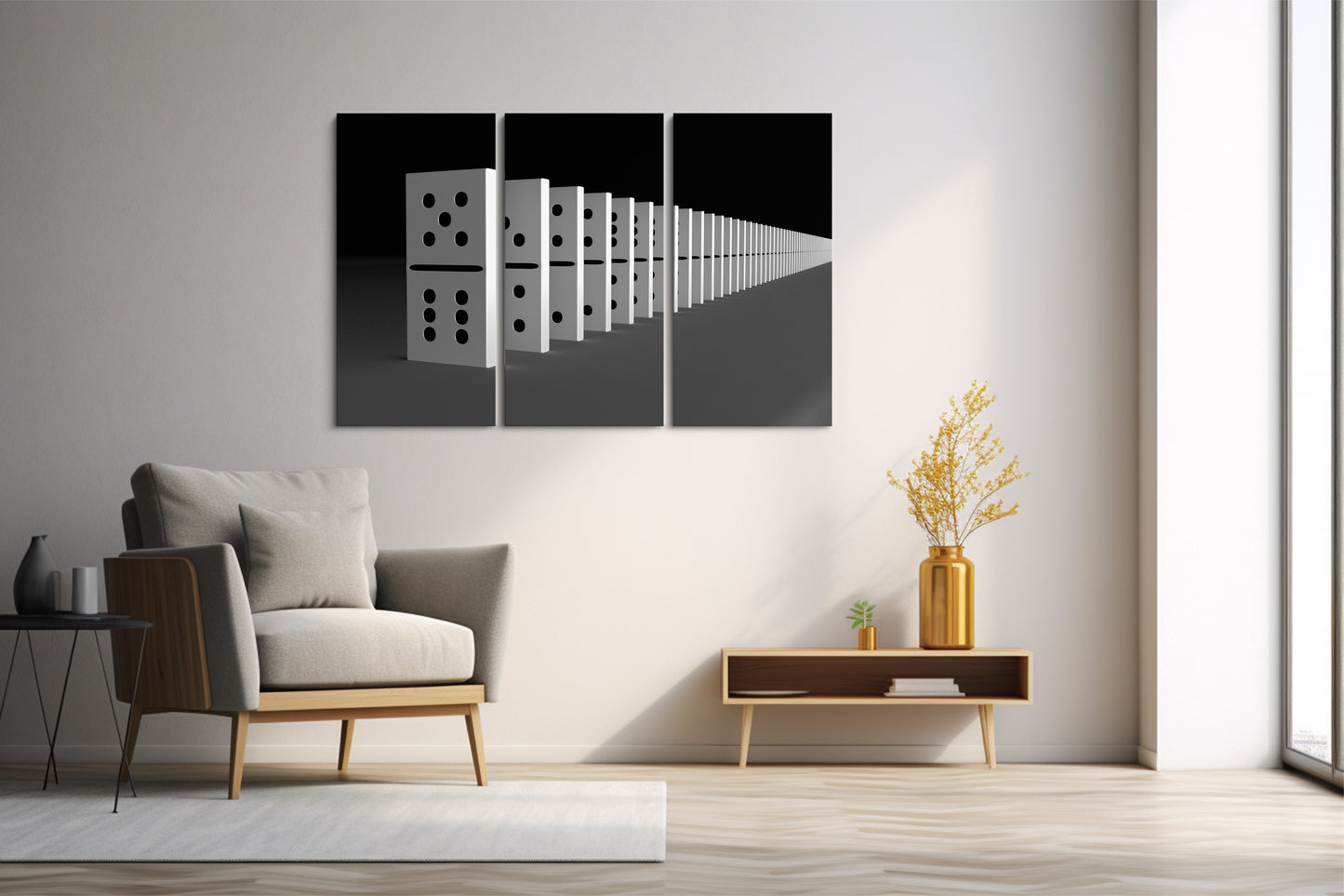 Tablou 3 Piese Domino