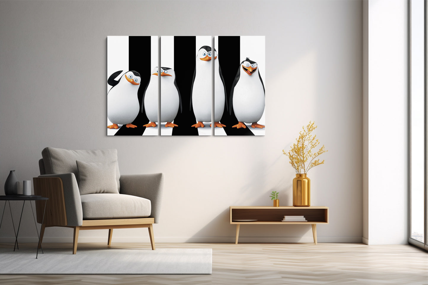 Tablou 3 Piese Pinguinii