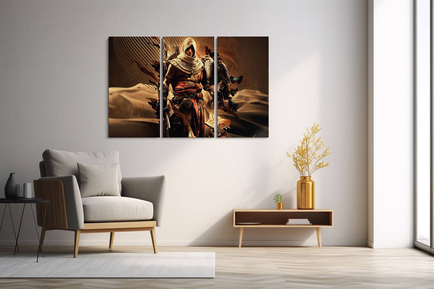Tablou 3 Piese Assasin Creed Origins Promo