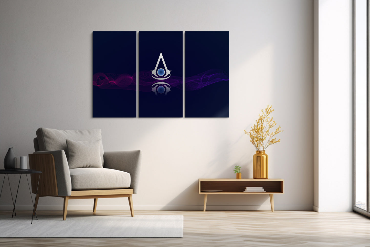 Tablou 3 Piese Assasin Creed Logo
