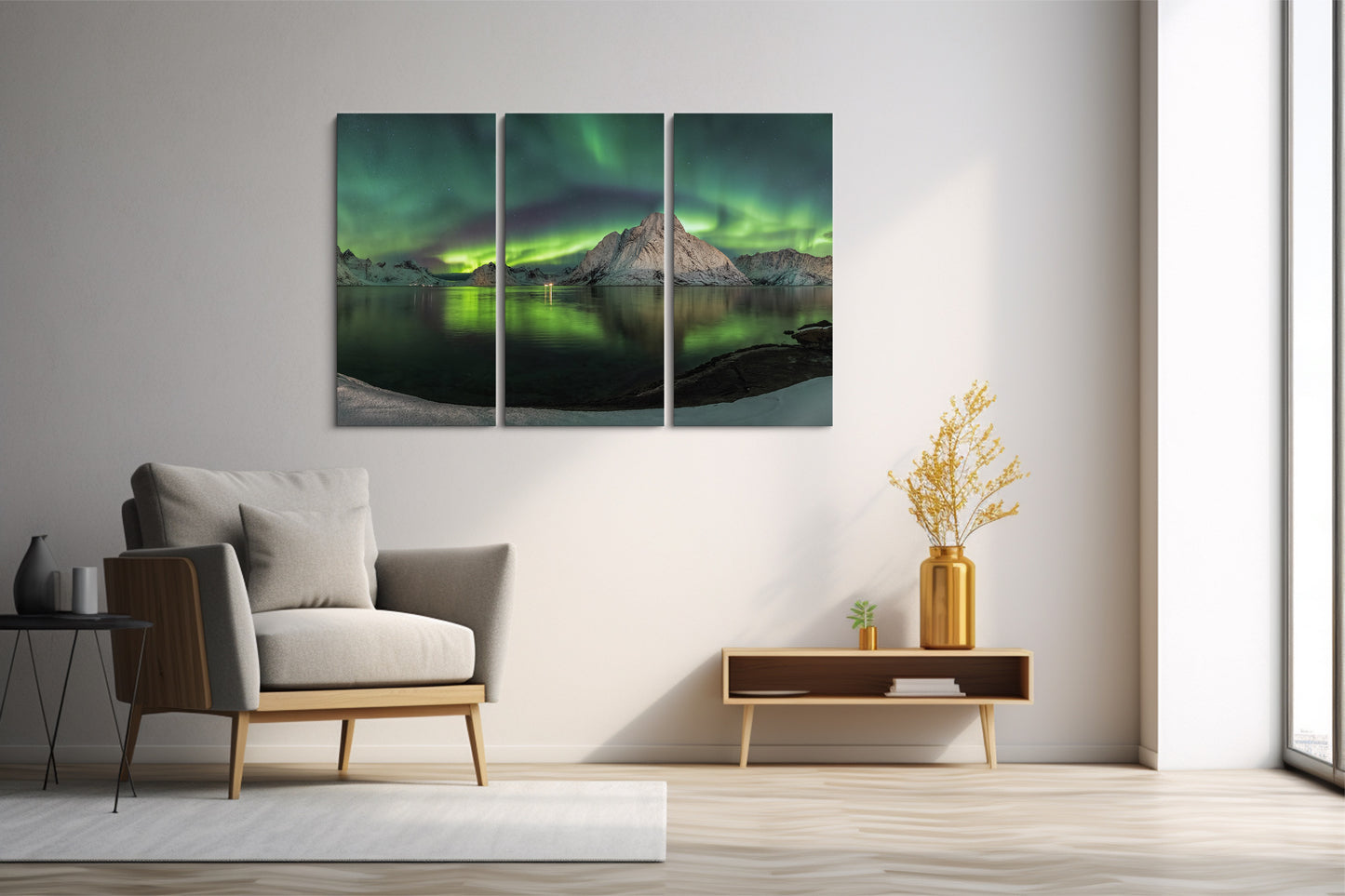 Tablou 3 Piese Aurora Boreala