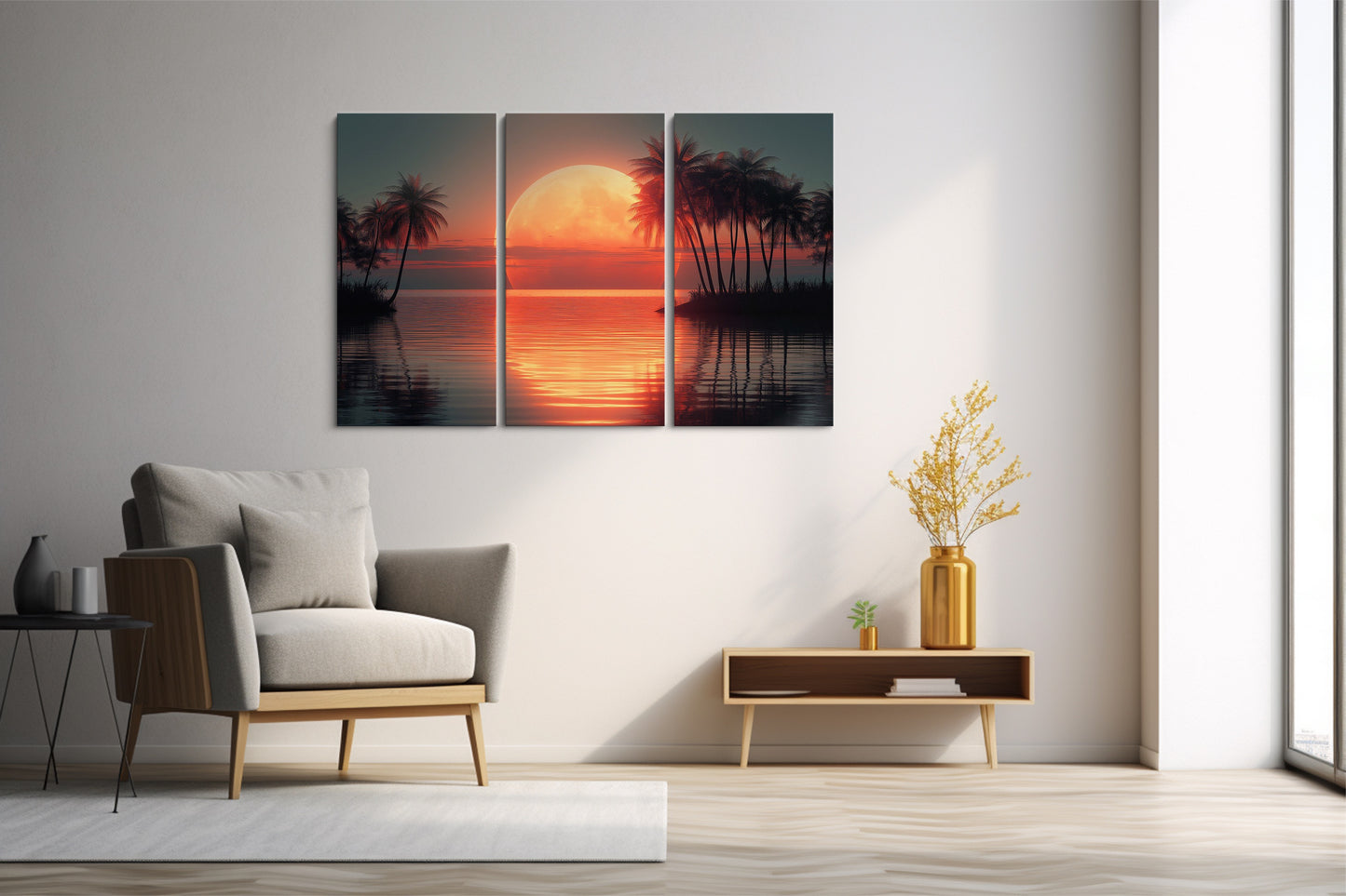 Tablou 3 Piese Palm Beach