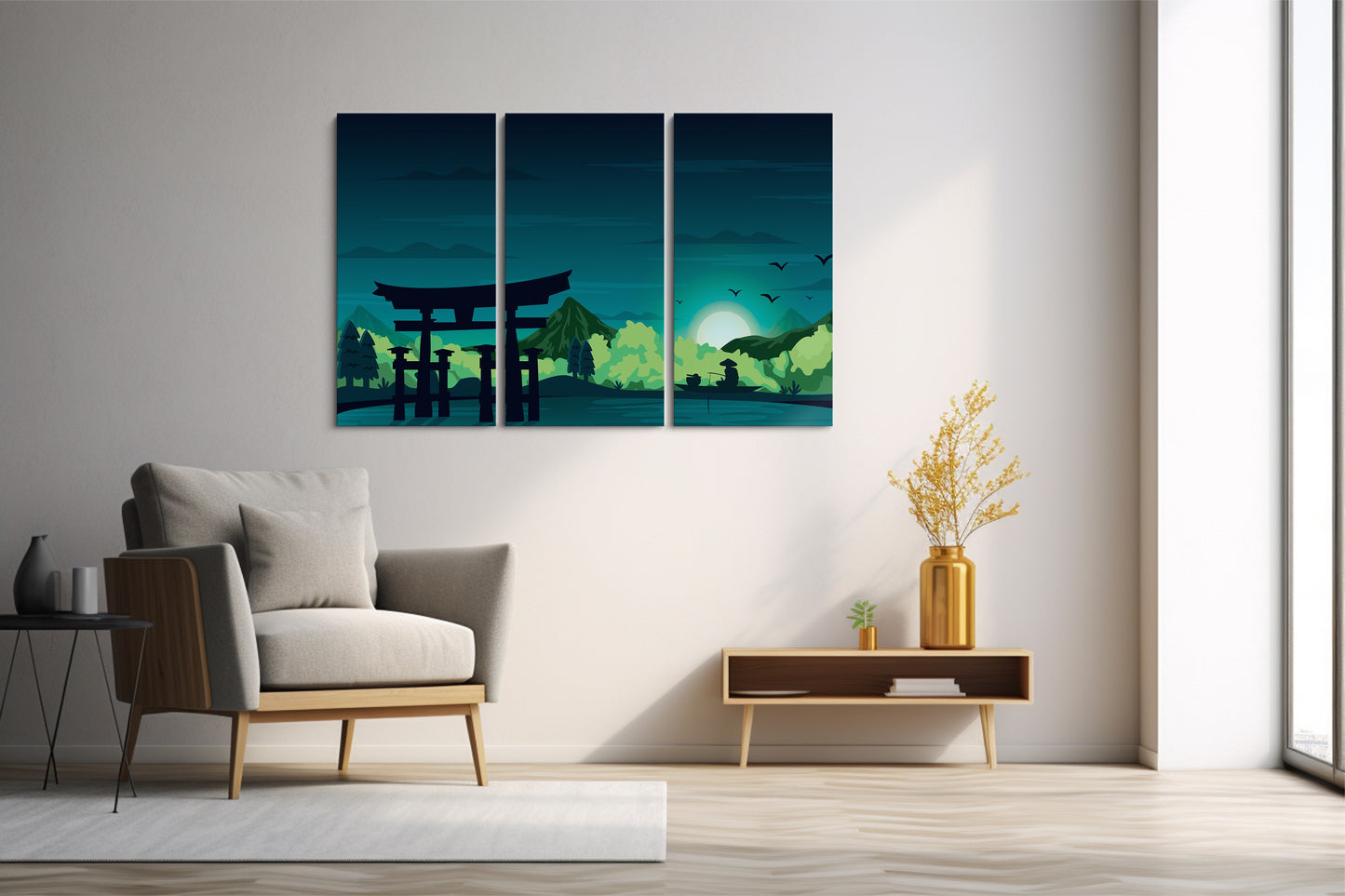 Tablou 3 Piese Japan Vibe