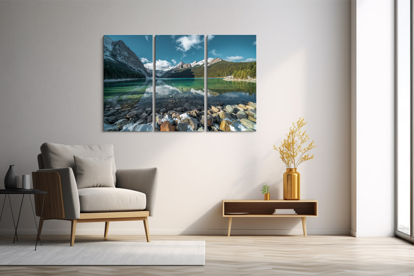 Tablou 3 Piese Lacul & Muntele