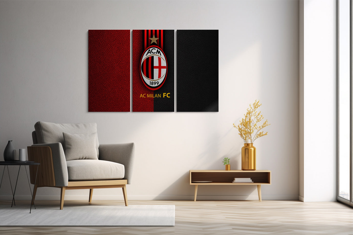 Tablou 3 Piese Ac Milan
