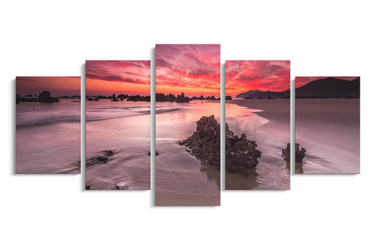 Tablou 5 Piese Red Sky