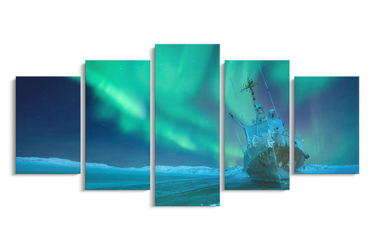 Tablou 5 Piese Aurora Boreala II