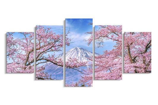 Tablou 5 Piese Fuji Tree