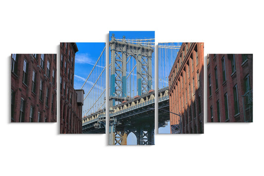 Tablou 5 Piese Brooklyn Bridge View