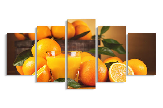Tablou 5 Piese Fresh Portocale