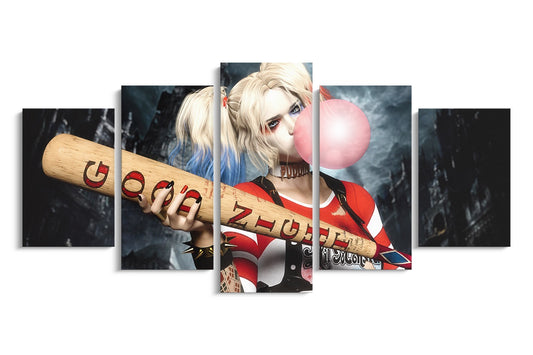 Tablou 5 Piese Harley Quinn
