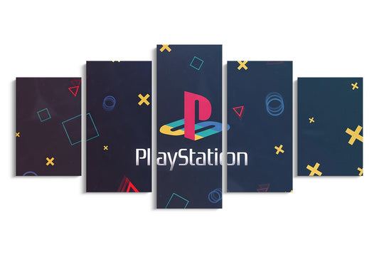 Tablou 5 Piese Retro Playstation
