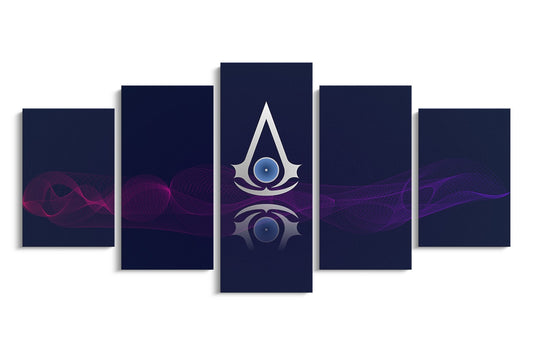 Tablou 5 Piese Assasin Creed Logo