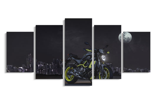 Tablou 5 Piese Moto Moon