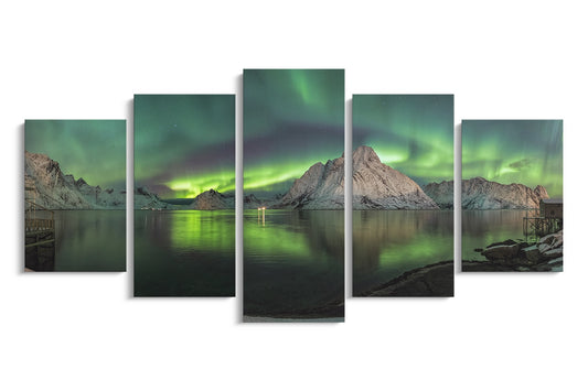 Tablou 5 Piese Aurora Boreala