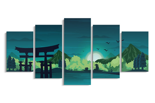 Tablou 5 Piese Japan Vibe