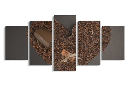 Tablou 5 Piese I Love Coffe