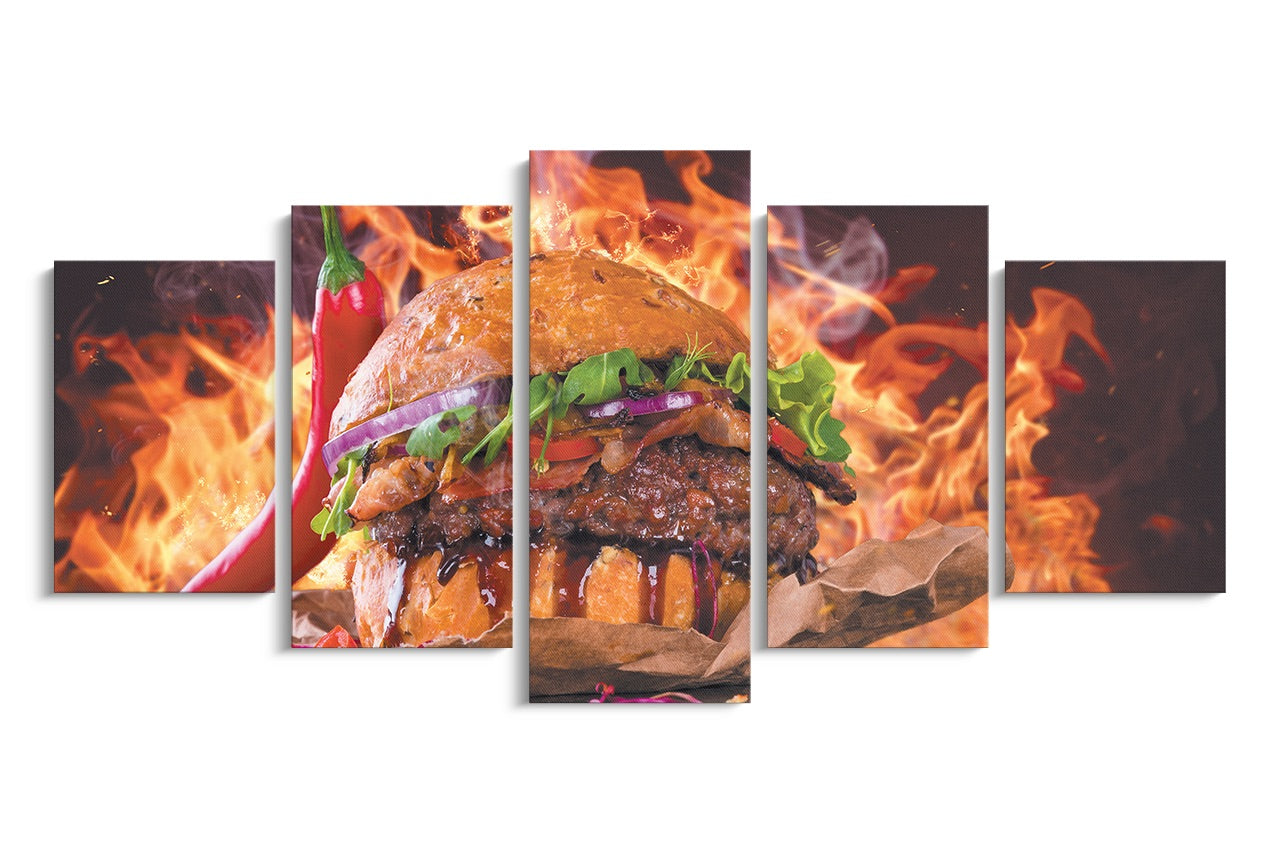 Tablou 5 Piese Burger