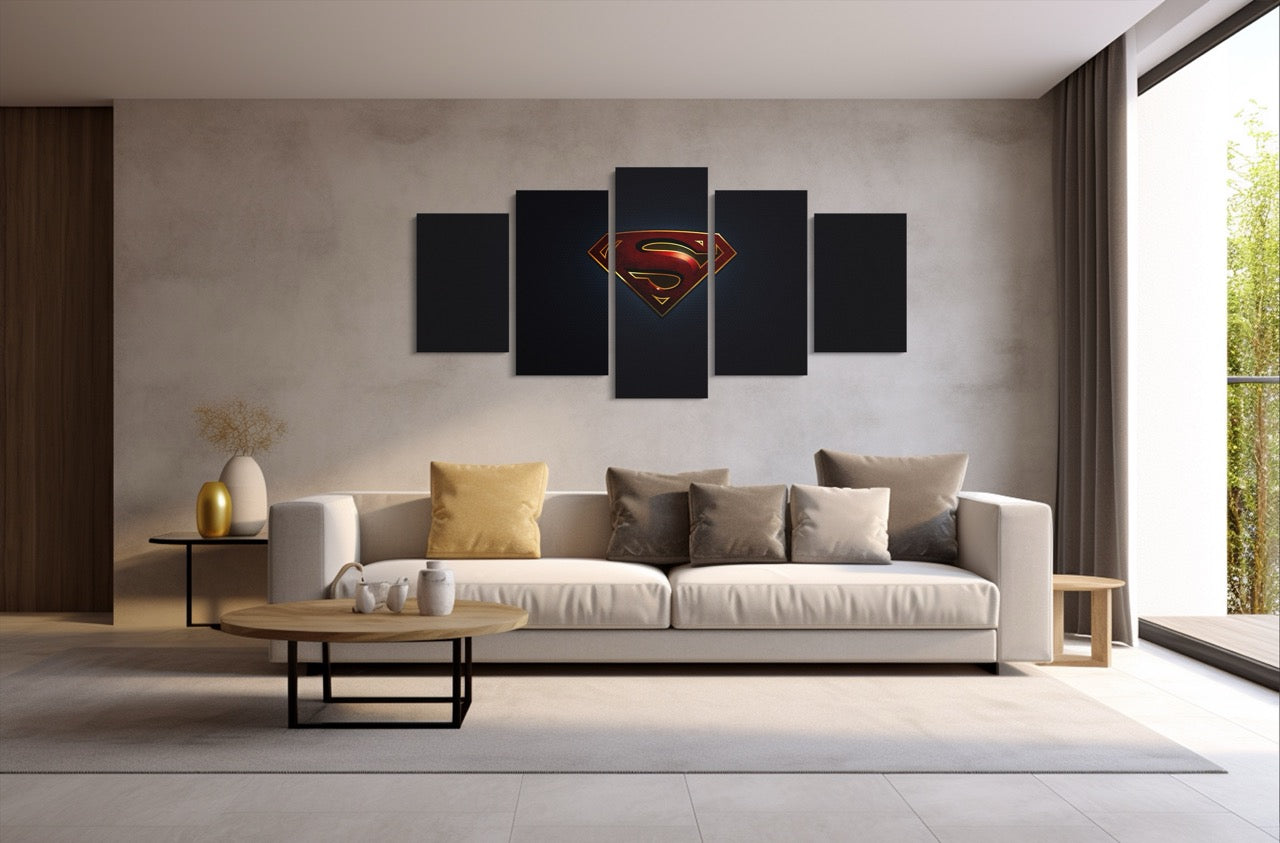 Tablou 5 Piese Superman