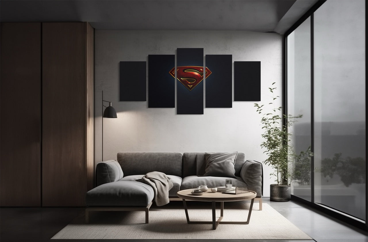 Tablou 5 Piese Superman