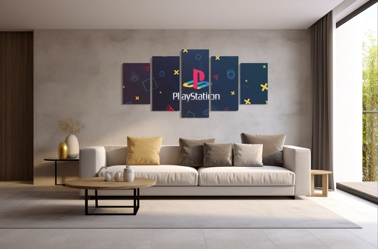 Tablou 5 Piese Retro Playstation