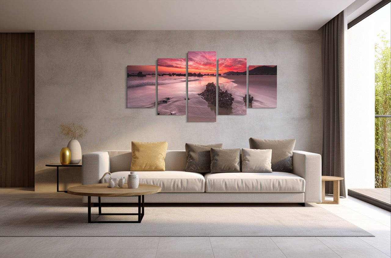 Tablou 5 Piese Red Sky
