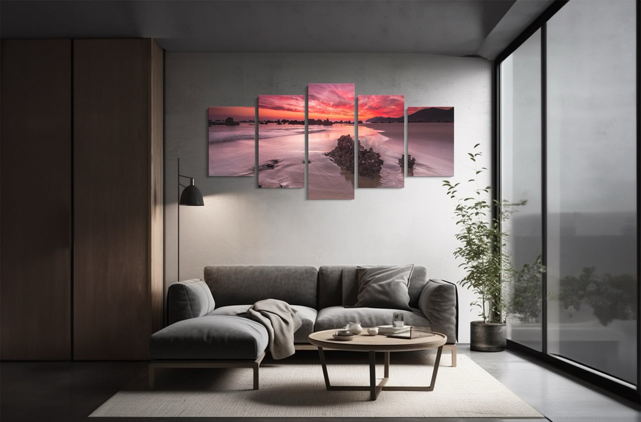 Tablou 5 Piese Red Sky