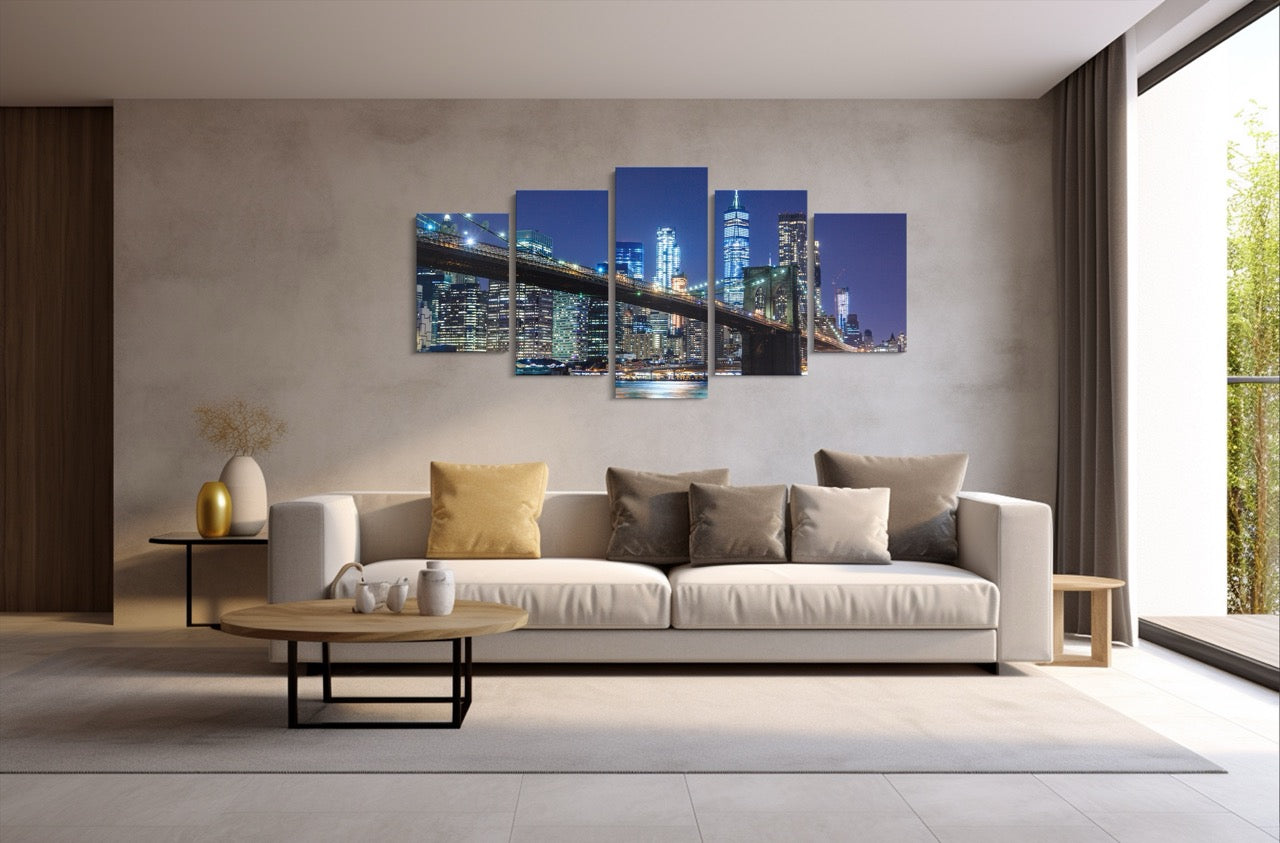 Tablou 5 Piese Brooklyn Bridge II