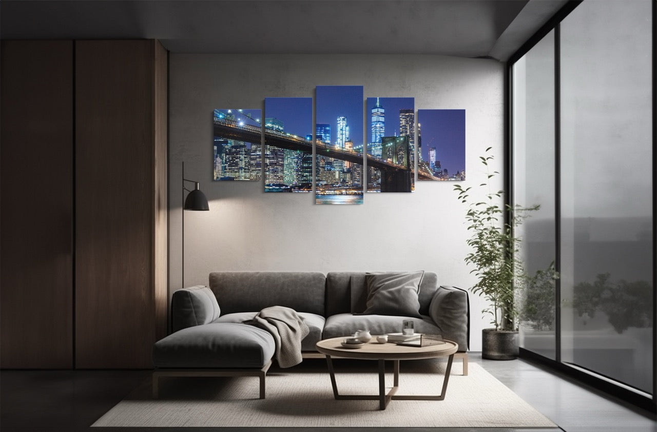 Tablou 5 Piese Brooklyn Bridge II