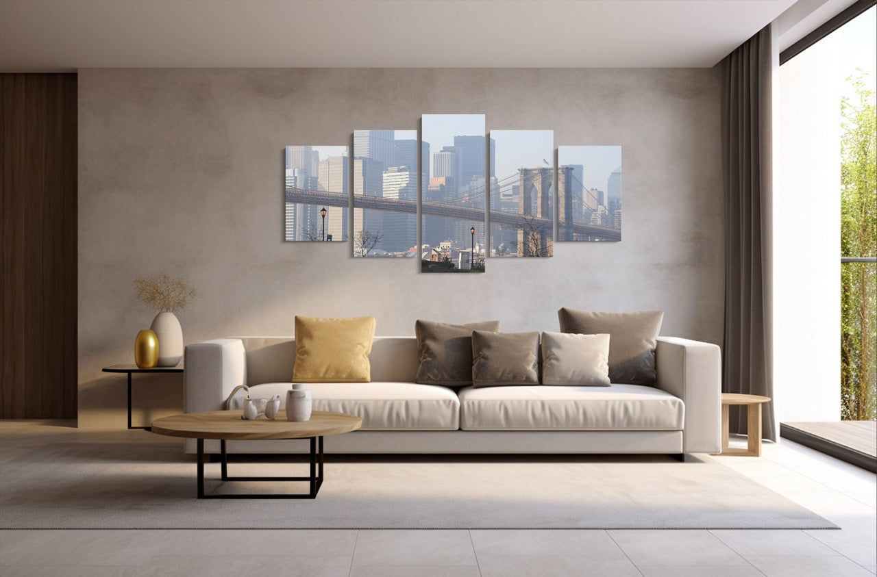 Tablou 5 Piese Brooklyn Bridge III