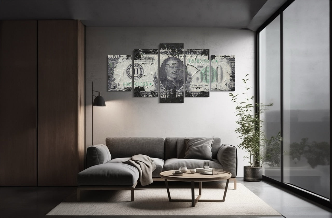 Tablou 5 Piese Money