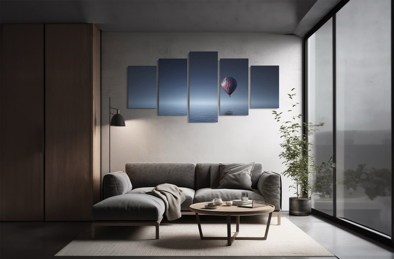 Tablou 5 Piese Balon Cu Aer