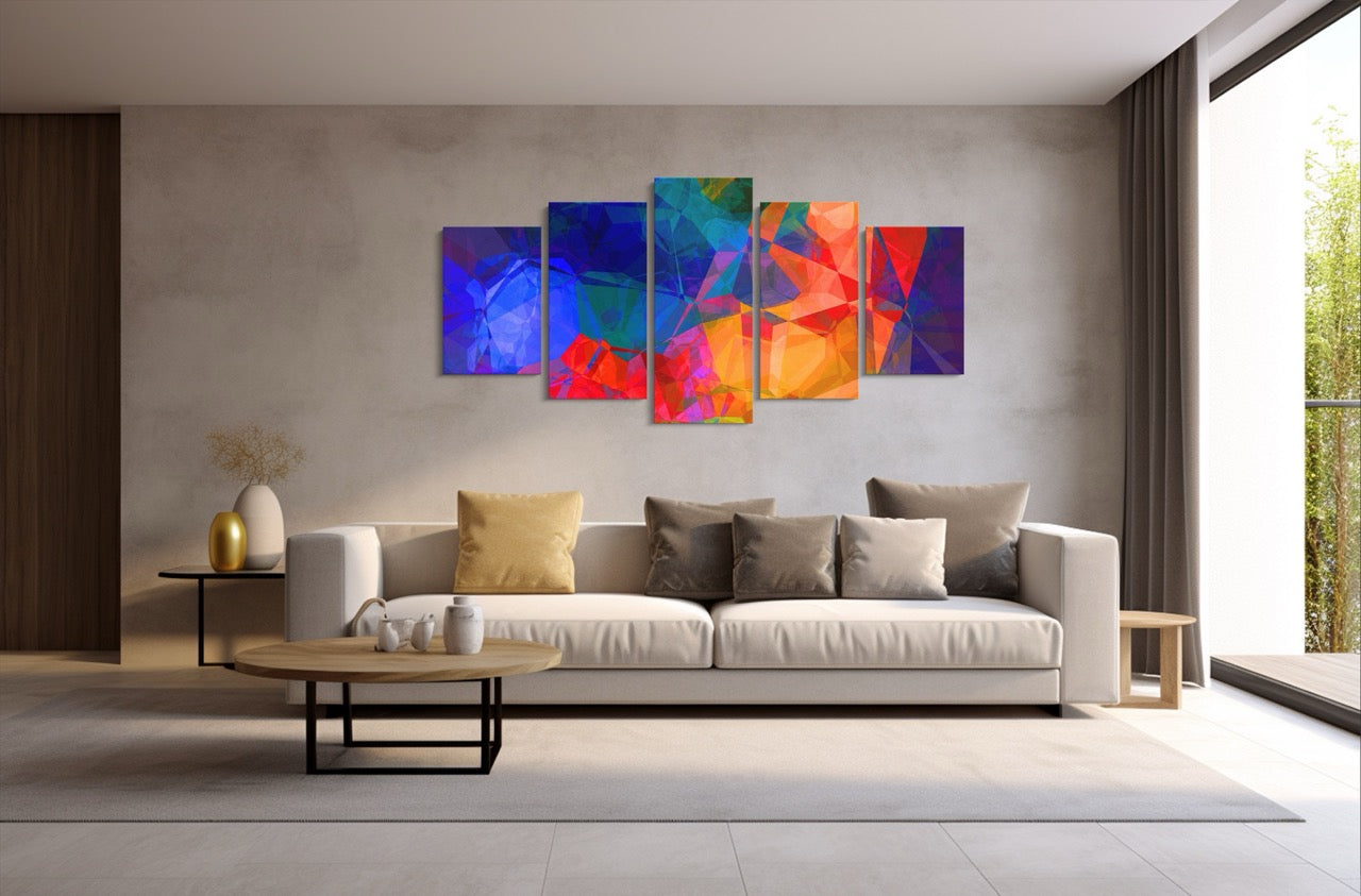 Tablou 5 Piese Color Mix
