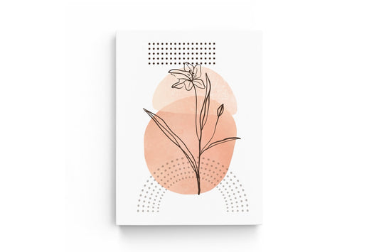 Tablou Canvas Floare Și Puncte