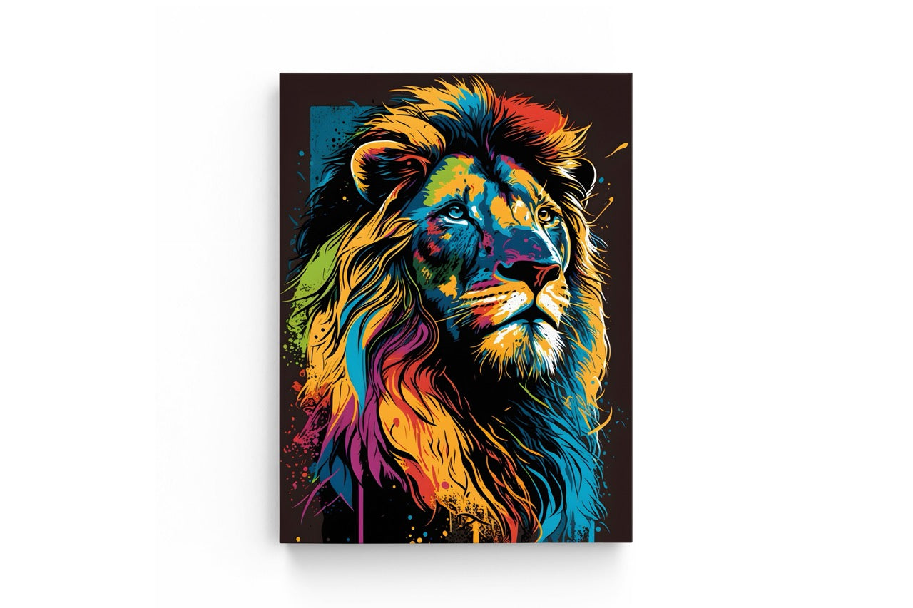 Tablou Canvas Leu Pictat