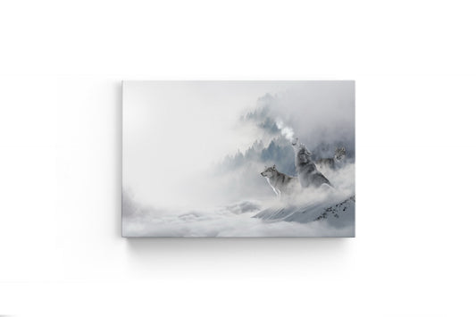 Tablou Canvas Lupii In Furtuna II