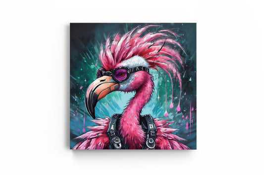 Tablou Canvas Flamingo Parașutist