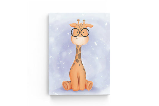 Tablou Canvas Girafa Cu Ochelari