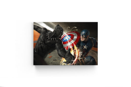 Tablou Canvas Pantera Neagră & Căpitanul America