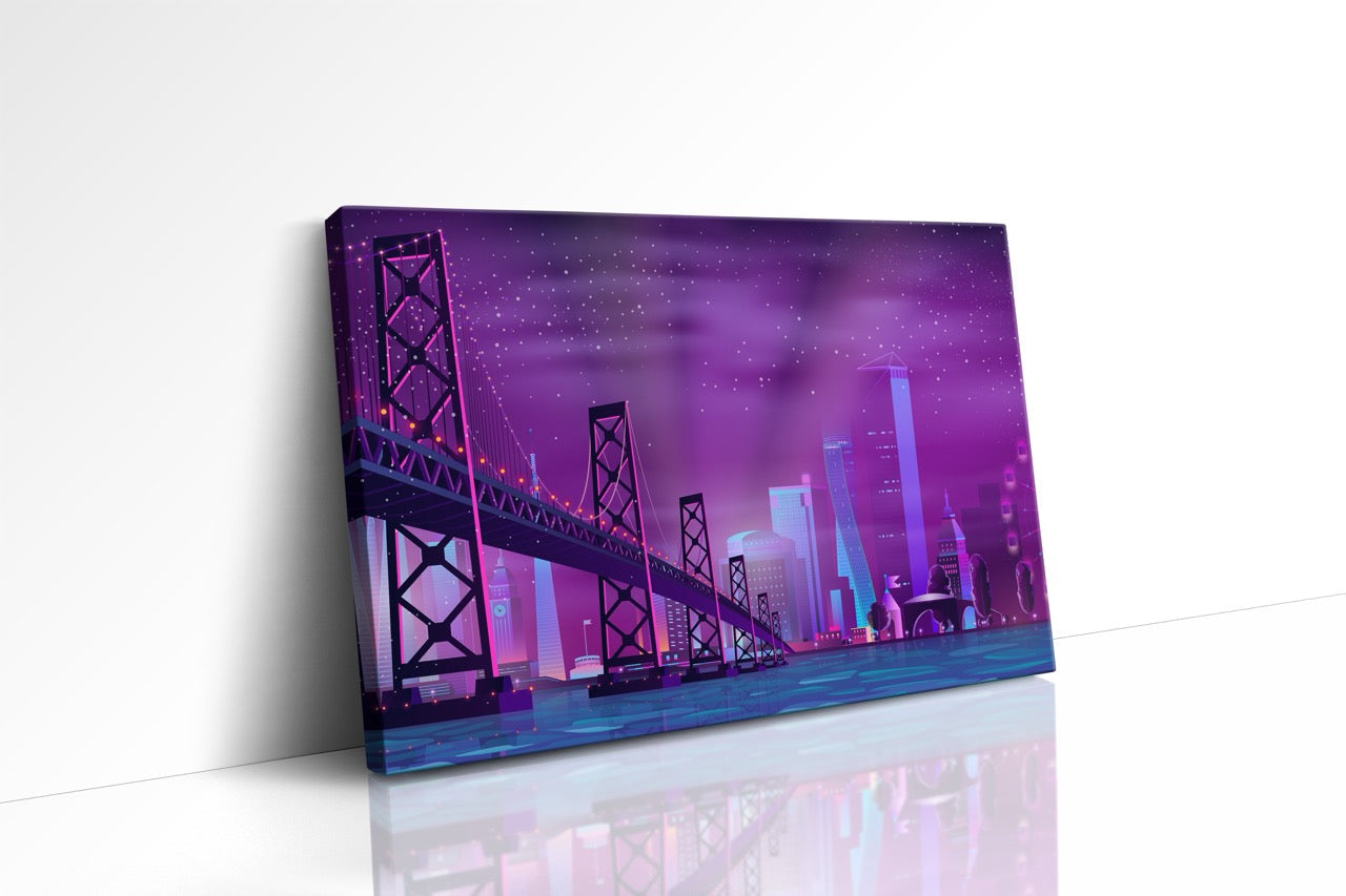 Tablou Canvas Purple City