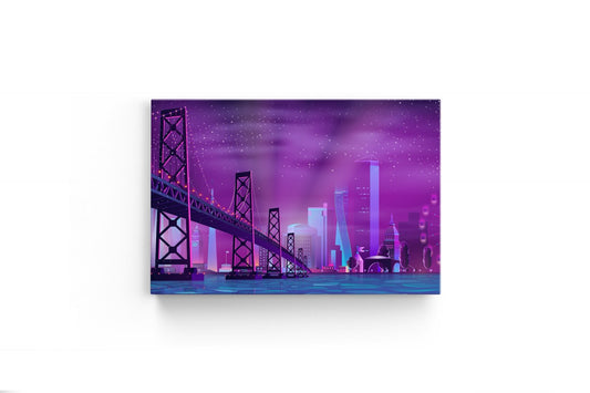 Tablou Canvas Purple City