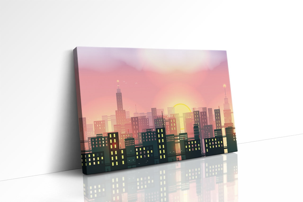 Tablou Canvas Urban City Sunrise