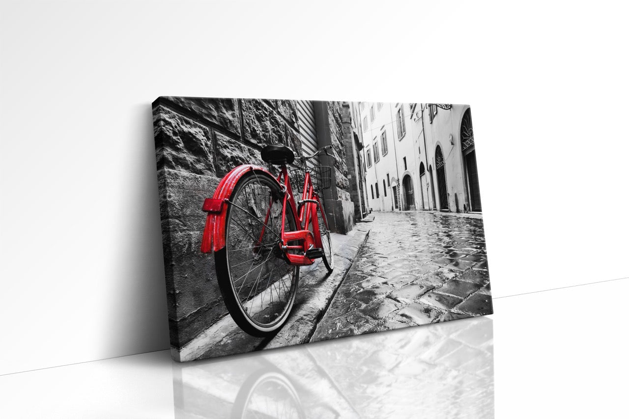 Tablou Canvas Bicicleta Roșie În Praga