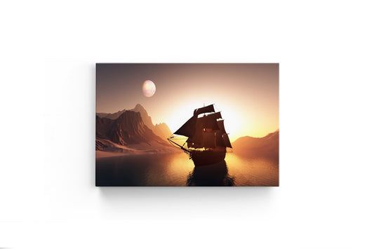 Tablou Canvas Velierul Și Luna