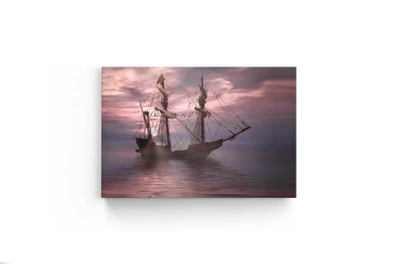 Tablou Canvas Purple Ship