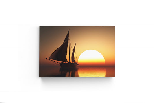Tablou Canvas Sunset Boat