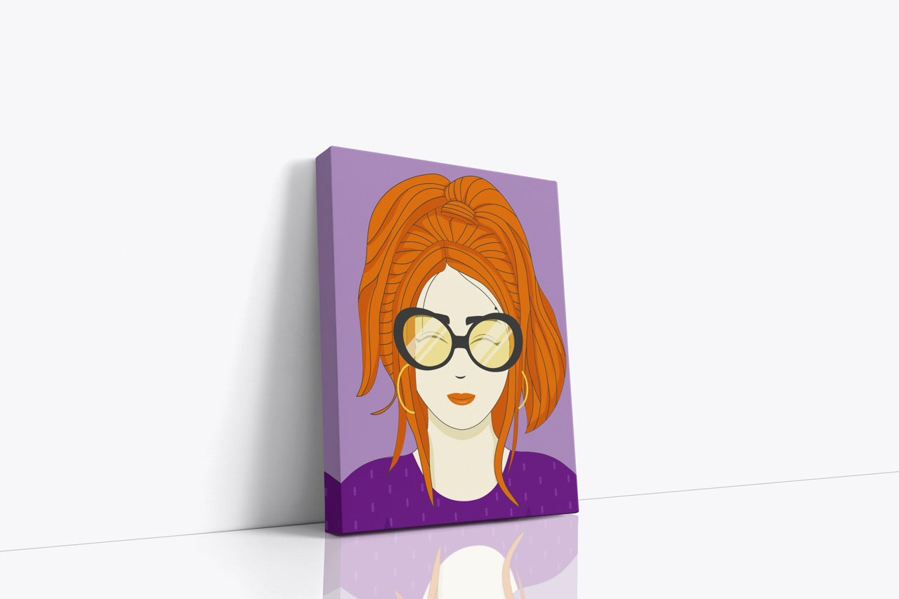 Tablou Canvas Fata Cu Ochelari