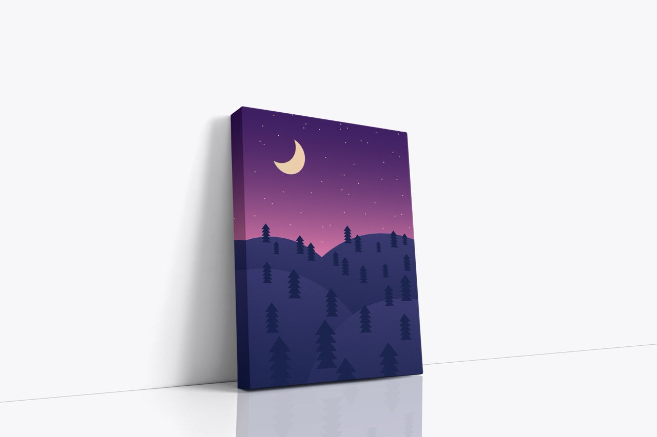 Tablou Canvas Pădurea În Miez De Noapte